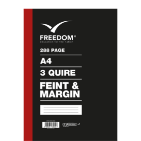 40* A4 3 Quire 288 Page Feint & Margin
