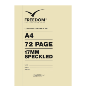 20* A4 72 Page College Book 17mm Ruled Speckled