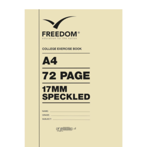 20* A4 72 Page College Book 17mm Ruled Speckled