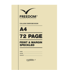 21* A4 72 Page College Book Feint & Margin Speckled