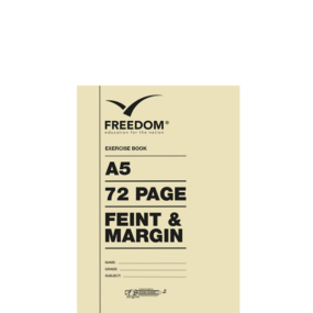 12* A5 72 Page Exercise Feint & Margin
