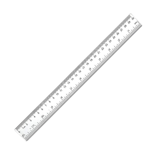 124* Plastic 30cm Clear Ruler