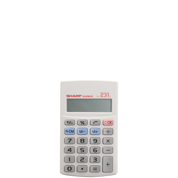 217* Sharp 8 Digit 3 Key EL231L Calculator