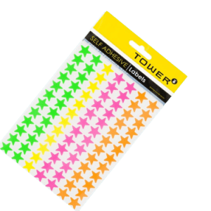 Tower Stars Label 14mm Assorted
