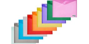 Meeco A4 Carry Folders 160 Micron Assorted Colours