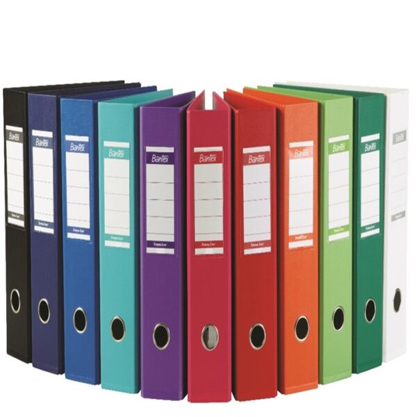 238* Bantex Polypropylene Lever Arch File A4 70mm Assorted Colours (Each)