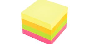 Deli Sticky Notes 76 x 76mm Fluorescent Colors 400's