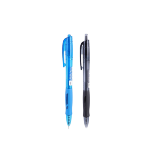 Deli Arris Retractable Ballpoint Pen Soft Grip 0.7mm Black/Blue (Each)