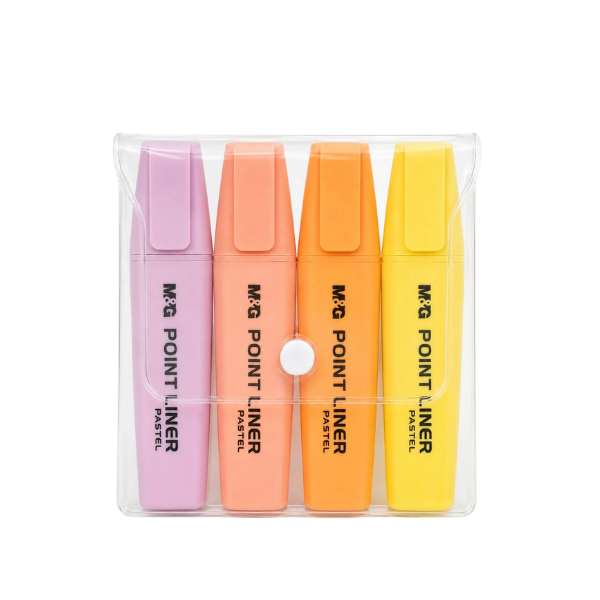 M & G Pastel Highlighter Wallet of 4