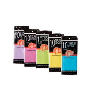 Paper Tissue 50 x 66cm 10 Sheets Assorted Colours (Each)