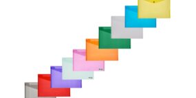 Meeco A5 Carry Folder wit Stud 160 Micron Assorted Colours