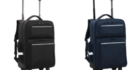 School Mate Large Division Trolley Backpack (Black/Navy)