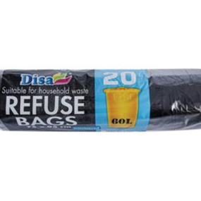 Refuse Bag Black 750x950mm 20's