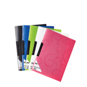 A4 Swing Clip File with Creative Swirl Pattern Assorted Colours (Each)