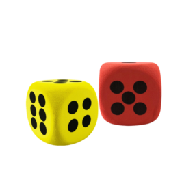RGS Dice 2 Pack 75mm Yellow and Red