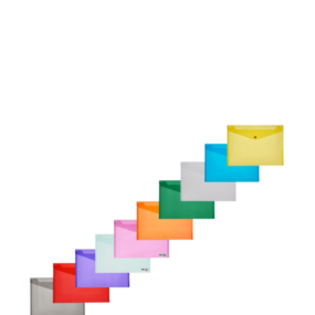 A5 Carry Folder wit Stud 160 Micron Assorted Colours (Each)