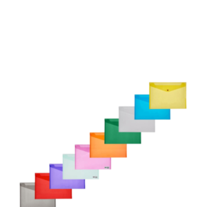 A5 Carry Folder wit Stud 160 Micron Assorted Colours (Each)