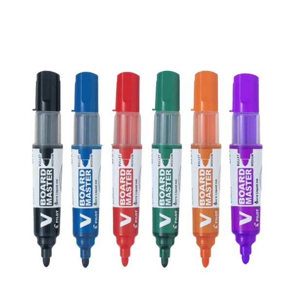 SM27* Pilot V-Board Master Whiteboard Markers Bullet Tip Assorted Colours (Each)