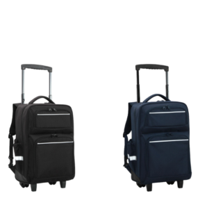 School Mate Large Division Trolley Backpack (Black/Navy)