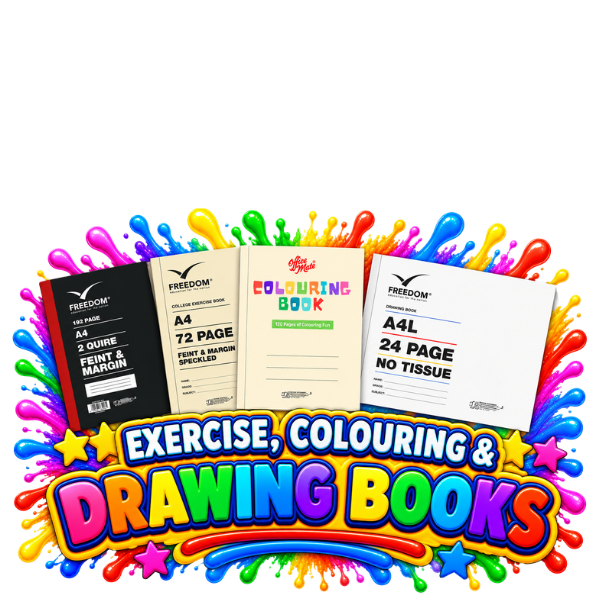 Exercise Books, Colouring Books and Drawing Books