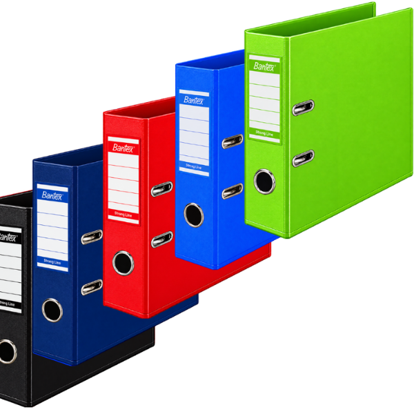 238* Bantex Polypropylene Lever Arch File A4 70mm Assorted Colours (Each)