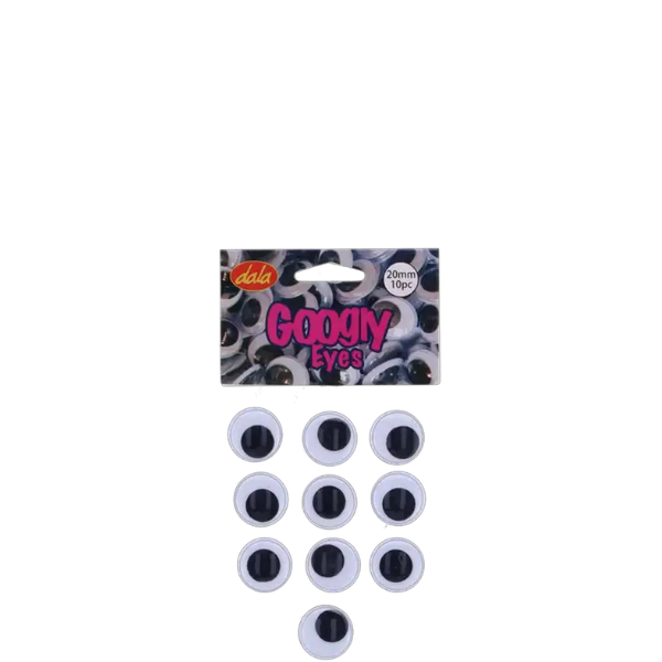 Googly Eyes Black and White 20mm 10's