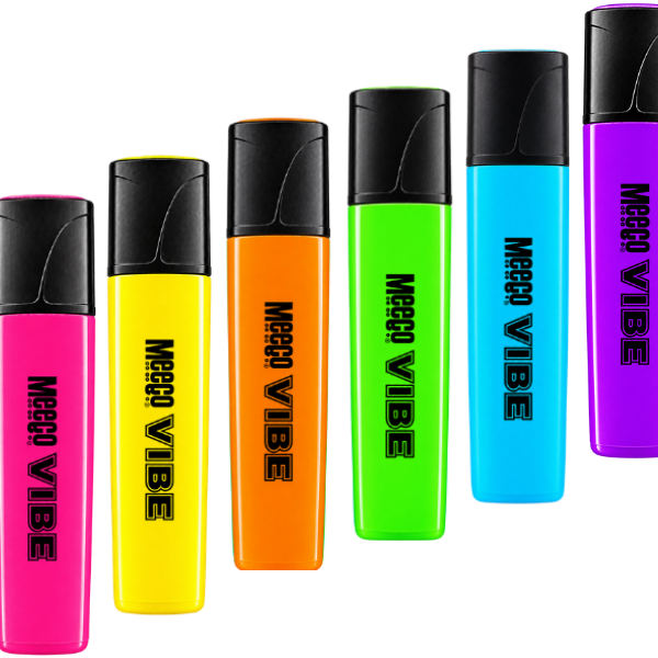 130* Meeco Bright Highlighter 1.5mm Chisel Assorted Colours (Each)